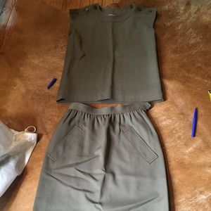 Vintage Saint Laurent Rive Gauche skirt set